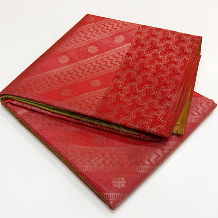 Maroon Red Tissue Saree