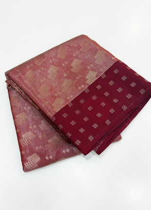Wine Maroon Tissue Saree
