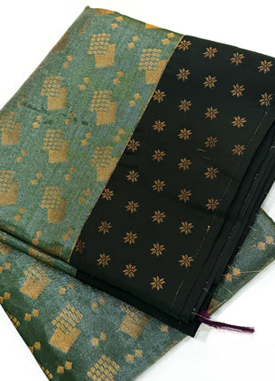 Deep Bottle Green Tissue Saree