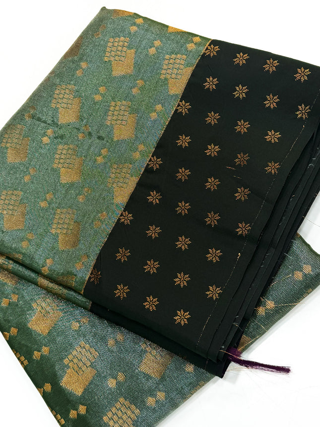 Deep Bottle Green Tissue Saree