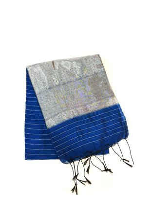 Royal Blue Mal Cotton Saree