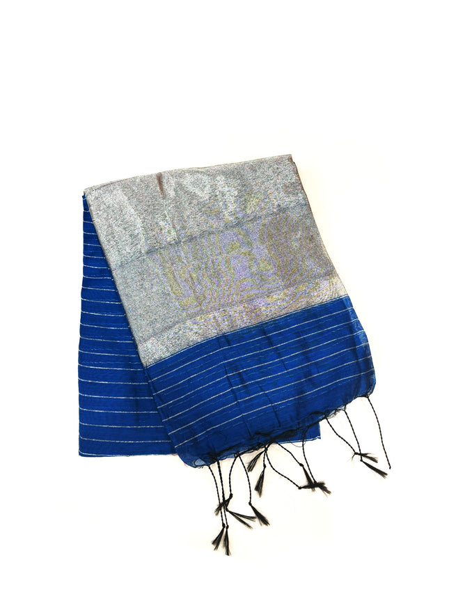 Royal Blue Mal Cotton Saree