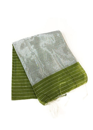 Olive Green Mal Cotton Saree
