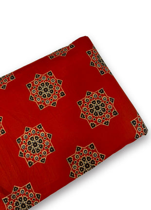 Rich Crimson Red Printed running material