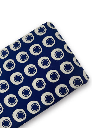 Royal Navy Blue Geometric Concentric Circle running material