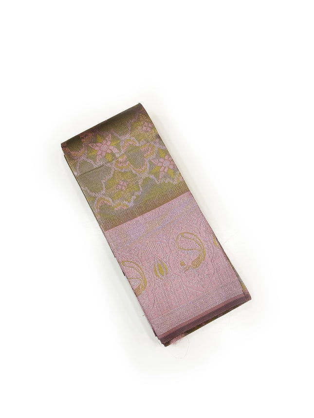 Dusty Rose Jacquard Saree