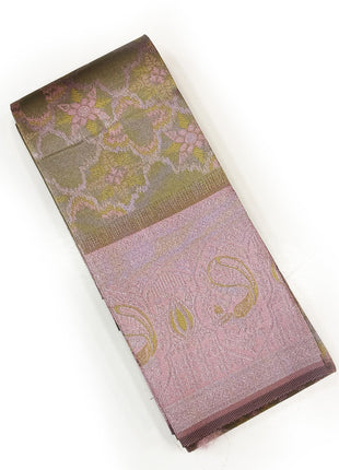 Dusty Rose Jacquard Saree