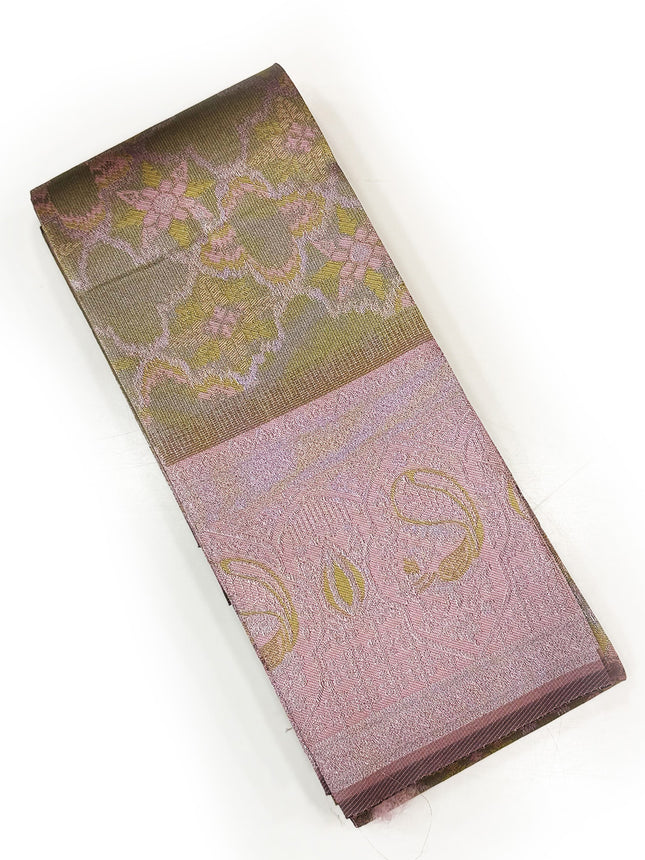 Dusty Rose Jacquard Saree