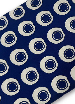Royal Navy Blue Geometric Concentric Circle running material