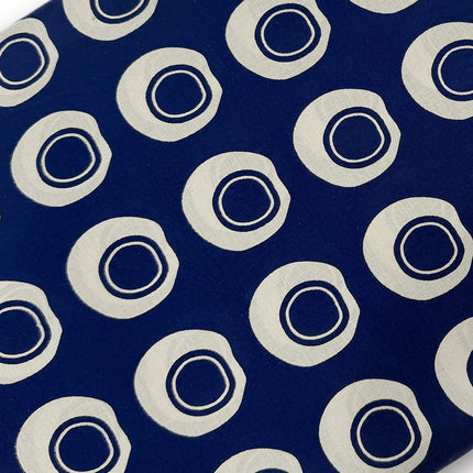 Royal Navy Blue Geometric Concentric Circle running material