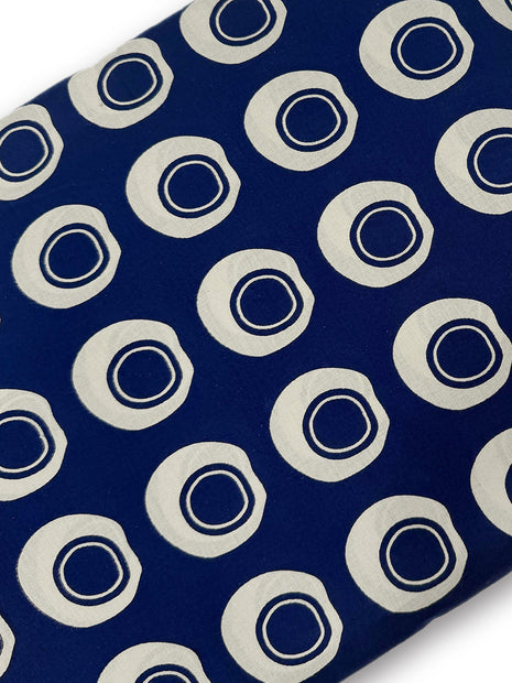 Royal Navy Blue Geometric Concentric Circle running material