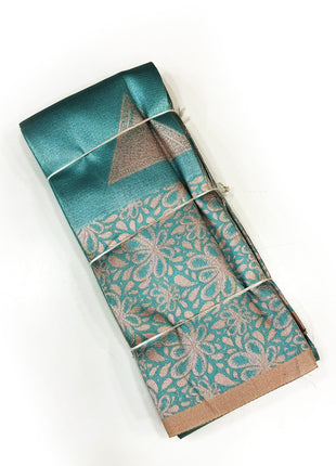 Elegant Peacock Teal &amp; Antique Zari Woven Silk Saree
