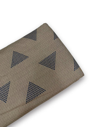 Beige Geometric Dotted Triangle Printed Running material