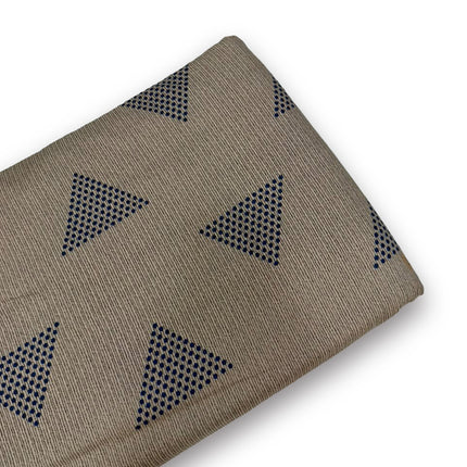 Beige Geometric Dotted Triangle Printed Running material
