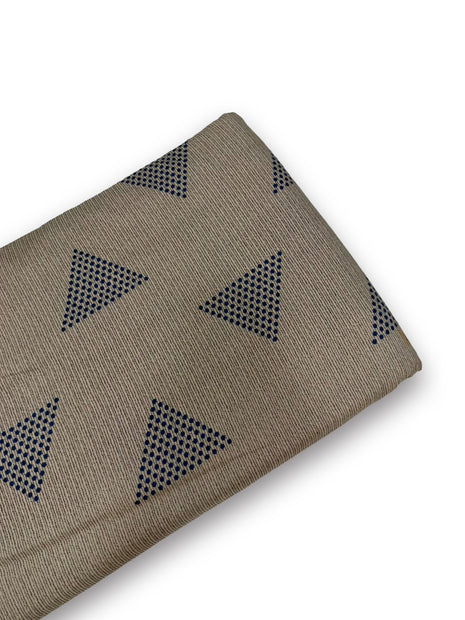 Beige Geometric Dotted Triangle Printed Running material