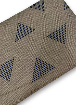 Beige Geometric Dotted Triangle Printed Running material