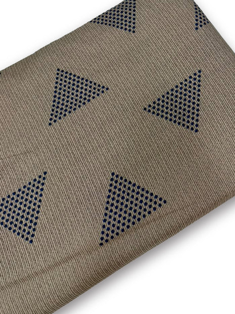 Beige Geometric Dotted Triangle Printed Running material