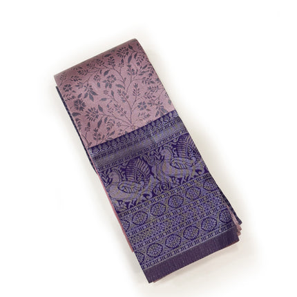 Majestic Mauve &amp; Deep Violet Woven Silk Saree