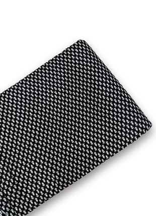 Black & White Micro Floral Geometrical Printed Running material