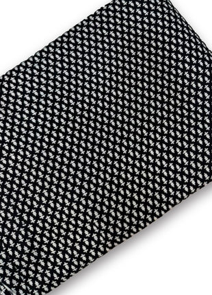 Black & White Micro Floral Geometrical Printed Running material