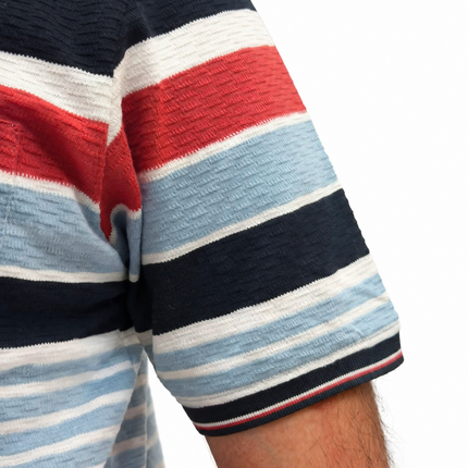 Men's Regular Fit Striped Polo T-Shirt