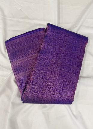 Royal Violet & Gold Woven  Banarasi Silk Saree