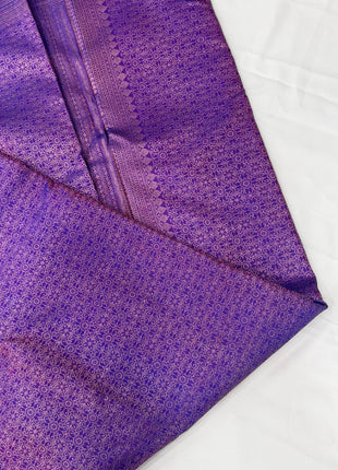Royal Violet & Gold Woven  Banarasi Silk Saree