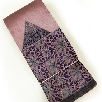 Sophisticated Dusty Rose &amp; Purple Floral Silk Saree