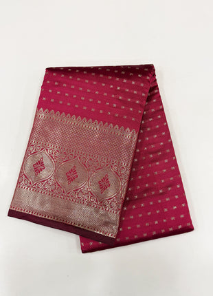 Regal Magenta Silk Saree
